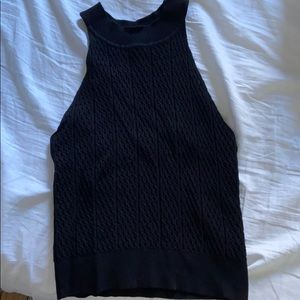 Super down black turtleneck top